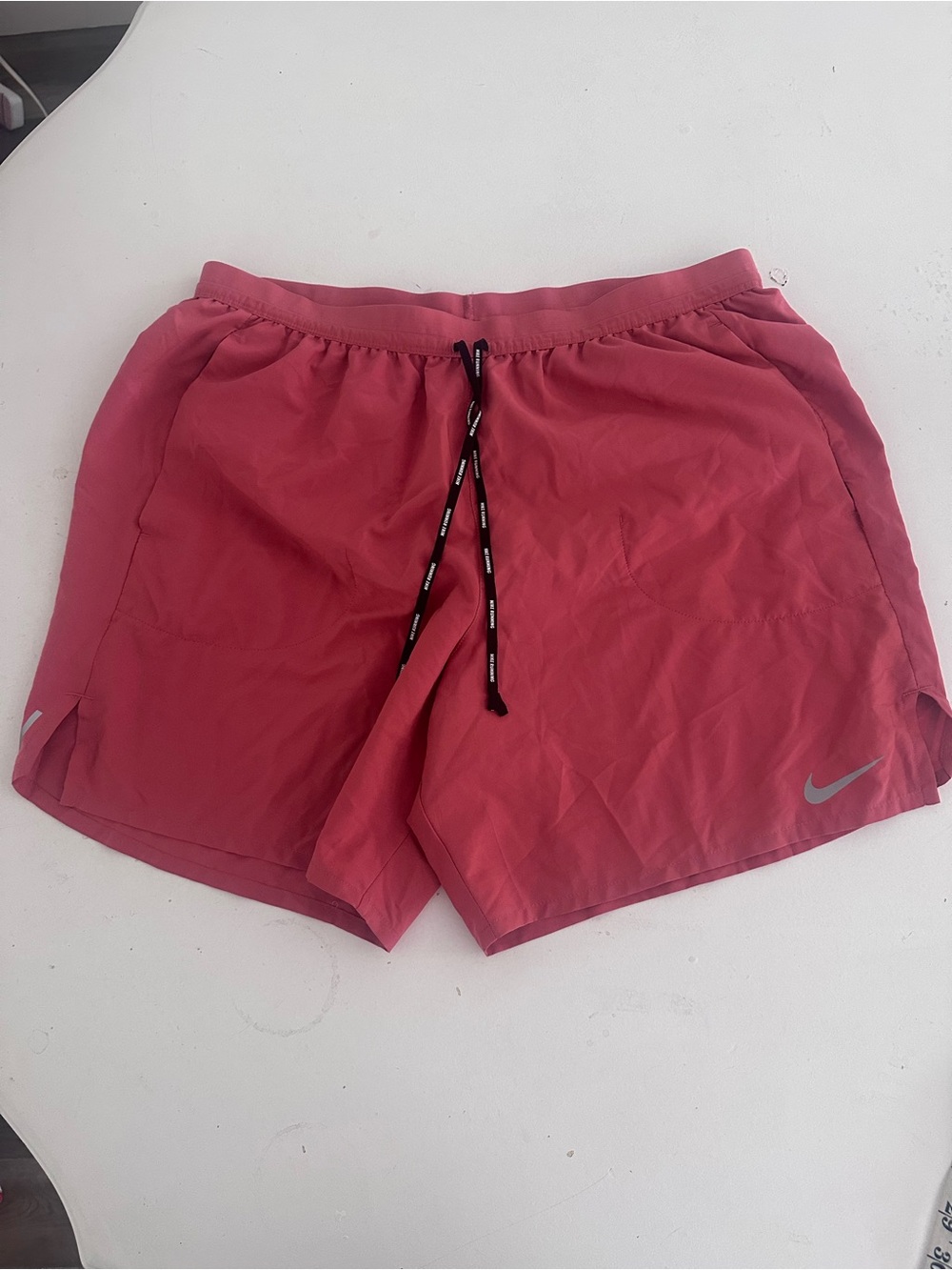 Nike Men DRI-FIT FlexStride 7" Brief-Lined Running Shorts CJ5459-655 Adobe Red L